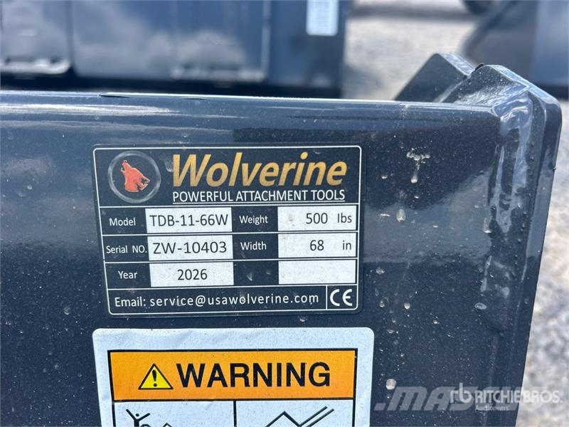  Wolverine TDB-11-66W 66 in Skid Steer Bucket (Unus Godet