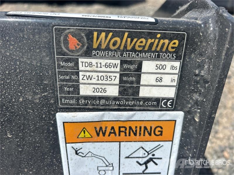 Wolverine TDB-11-66W 66 in Skid Steer Bucket (Unus Godet