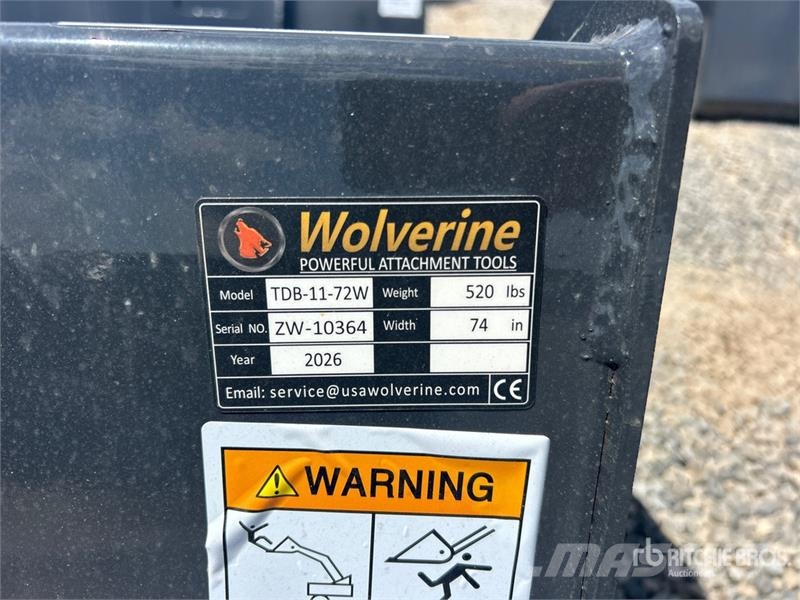 Wolverine TDB-11-72W Skid Steer Bucket (Unused) Godet