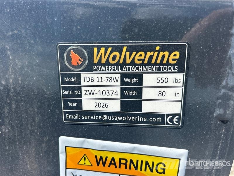  Wolverine TDB-11-78W Skid Steer Bucket (Unused) Godet