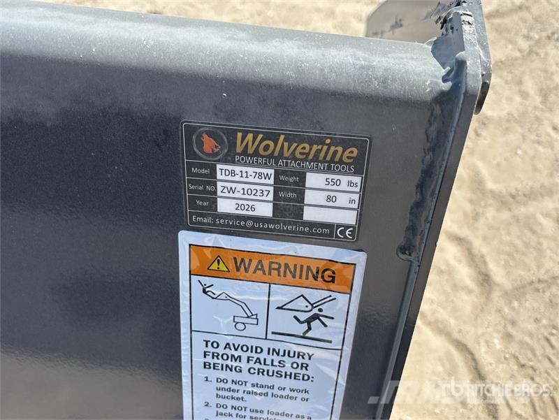  Wolverine TDB-11-78W Skid Steer Bucket (Unused) Buckets