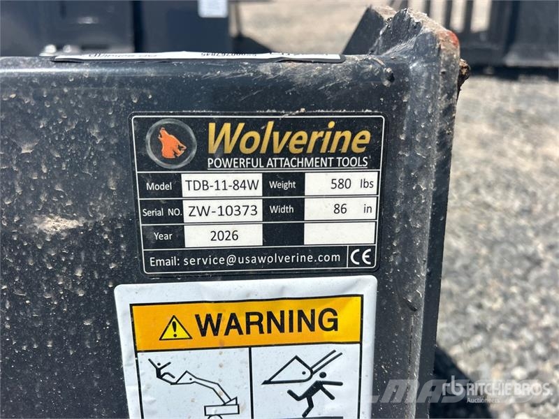 Wolverine TDB-11-84W Skid Steer Bucket (Unused) Godet