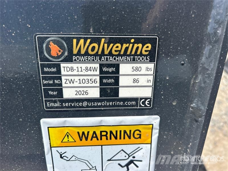 Wolverine TDB-11-84W Skid Steer Bucket (Unused) Godet