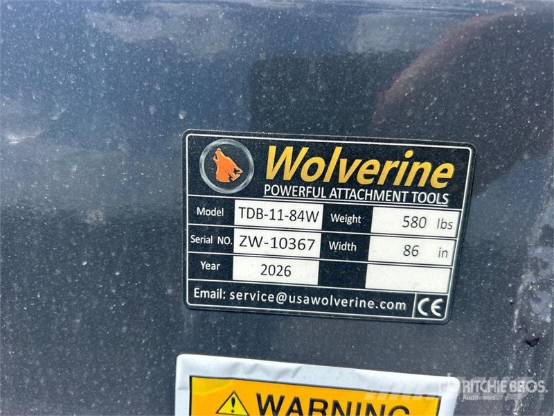  Wolverine TDB-11-84W Skid Steer Bucket (Unused) Godet