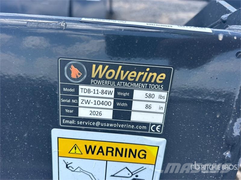 Wolverine TDB-11-84W Skid Steer Bucket (Unused) Godet