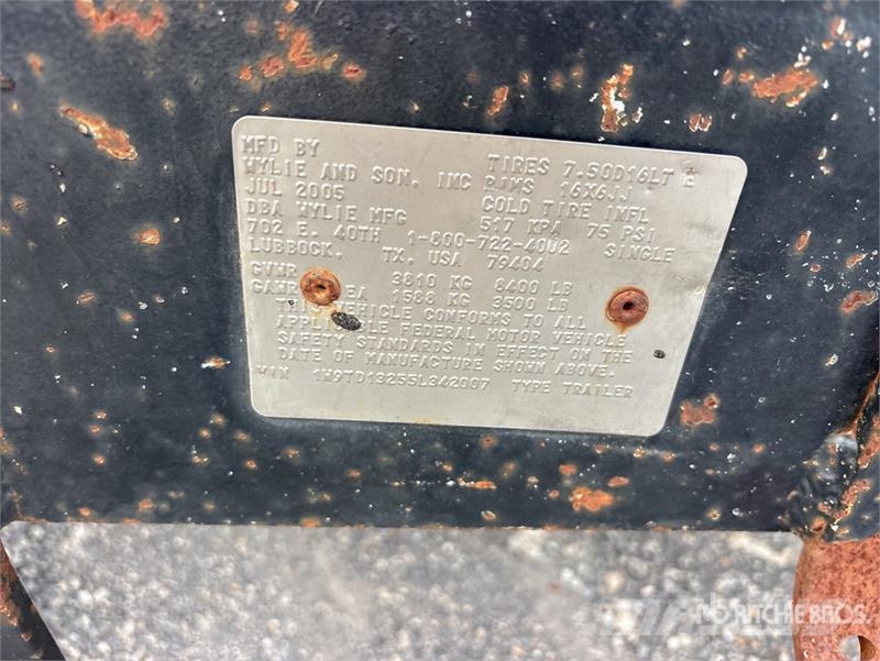 Wylie MFG 300 gal T/A Water Tank Trailer (Inoperable) Citi