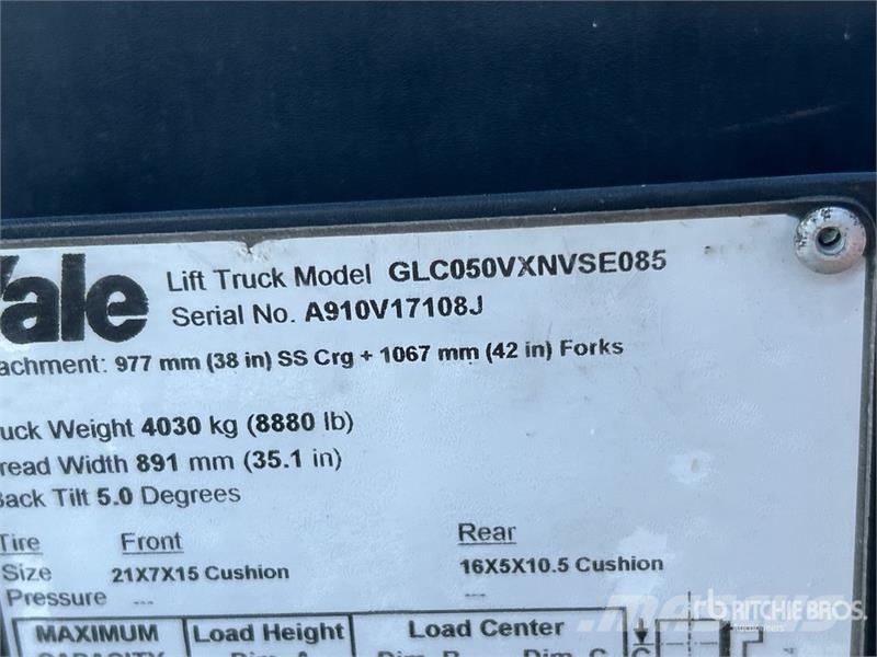Yale 4800 lb Cushion Tire Forklift 그 외 지게차