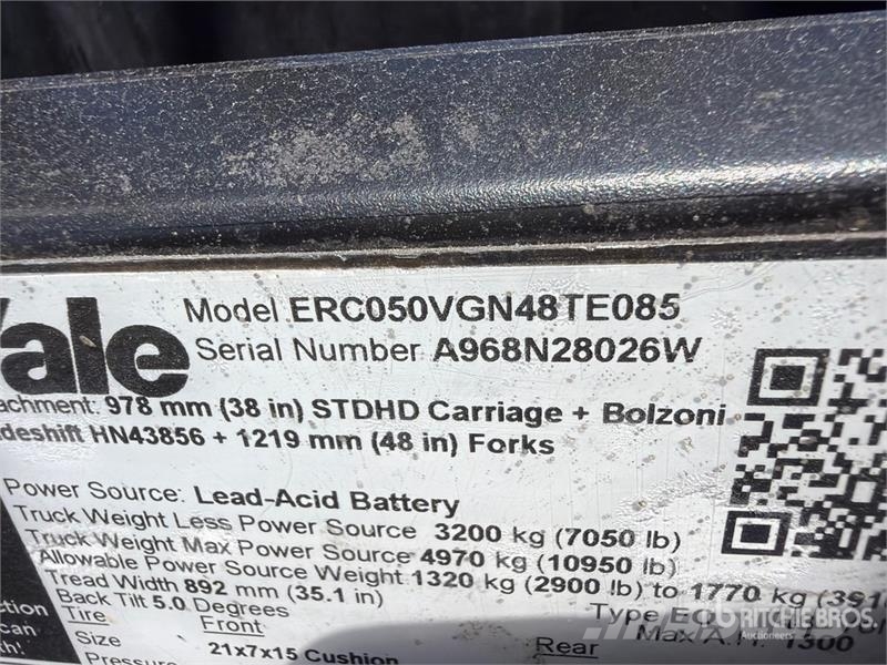 Yale ERC050VG 4400 lb Electric Forklift Elektrostapler