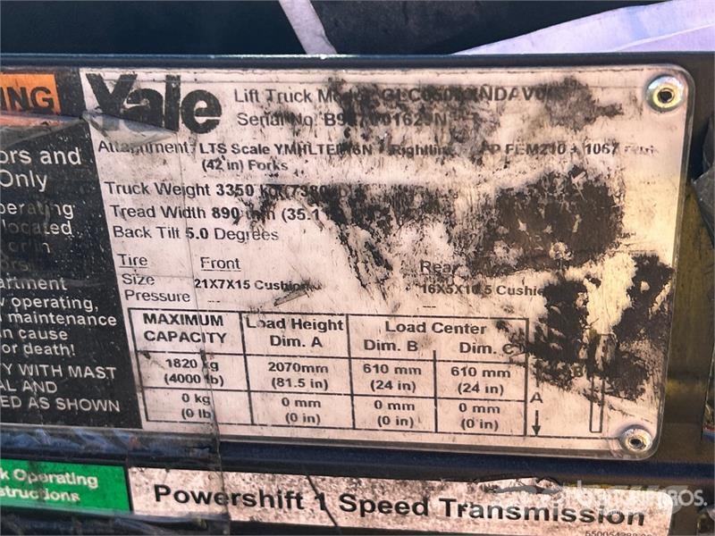 Yale GC040LX 4000 lb Forklift شاحنات ذات رافعات شوكية - أخرى