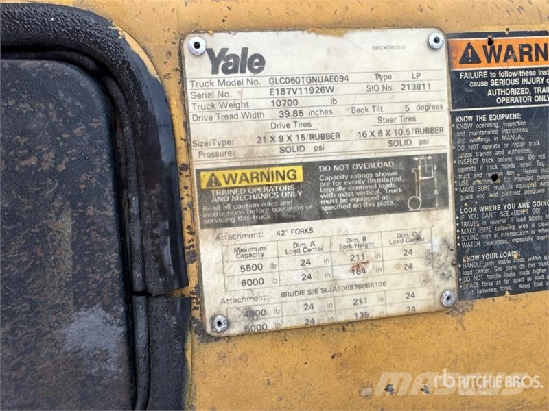 Yale GLC060TGNUAE094 6000 lb Cushion Tire Forklift Andere Gabelstapler