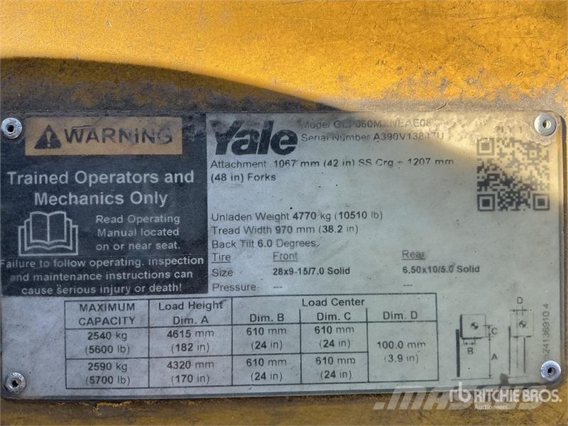 Yale GP060MX 5700 lb Cushion Tire Forklift Viličari - ostalo