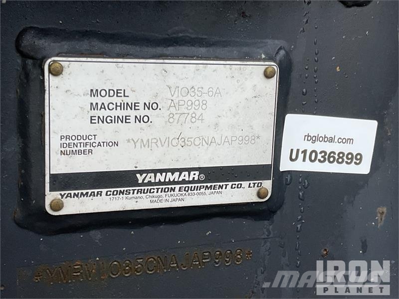 Yanmar ViO35-6A Mini bageri <7t
