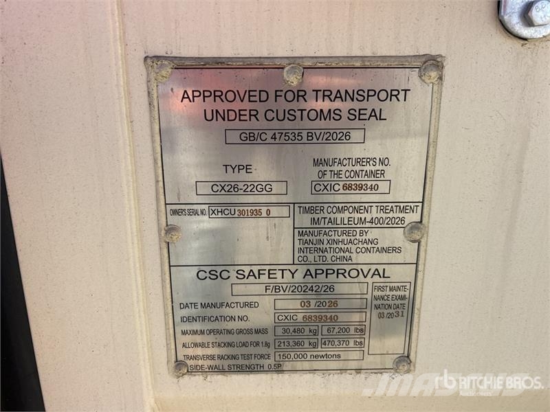 20 ft Standard Storage Container 貯蔵