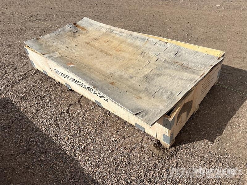  20 ft x 12 ft Livestock Metal Shed Citas piekabes