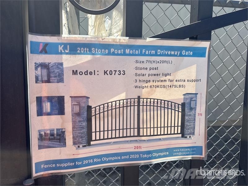 20 ft x 7 ft Driveway Gate Lauksaimniecība- Citi