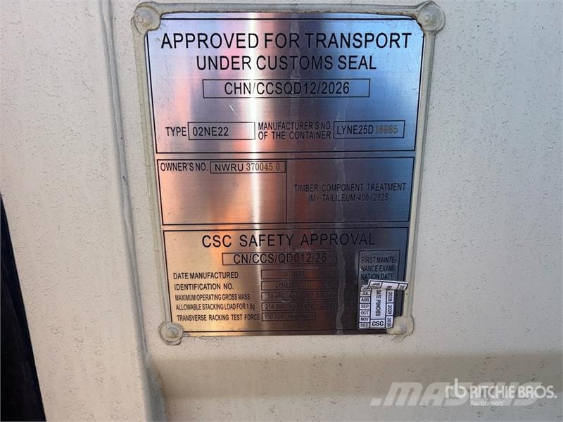20 ft x 8 ft Skid-Mounted Storage Container Mobile Gradbeništvo - drugo