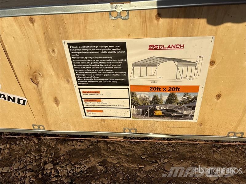 20 ft x ft Carport Stålrammer