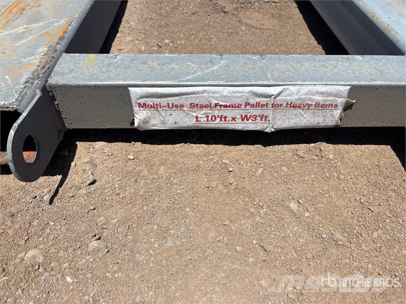 3 ft x 10 ft Metal Forklift Pallet Outros componentes