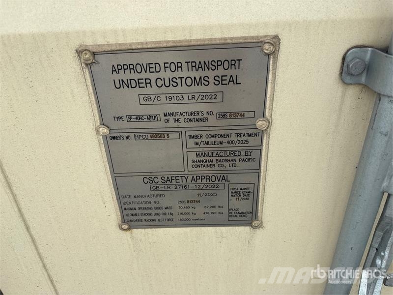 40 ft High Cube ft One-Way High Cube Storage Cont Uzglabāšanas konteineri