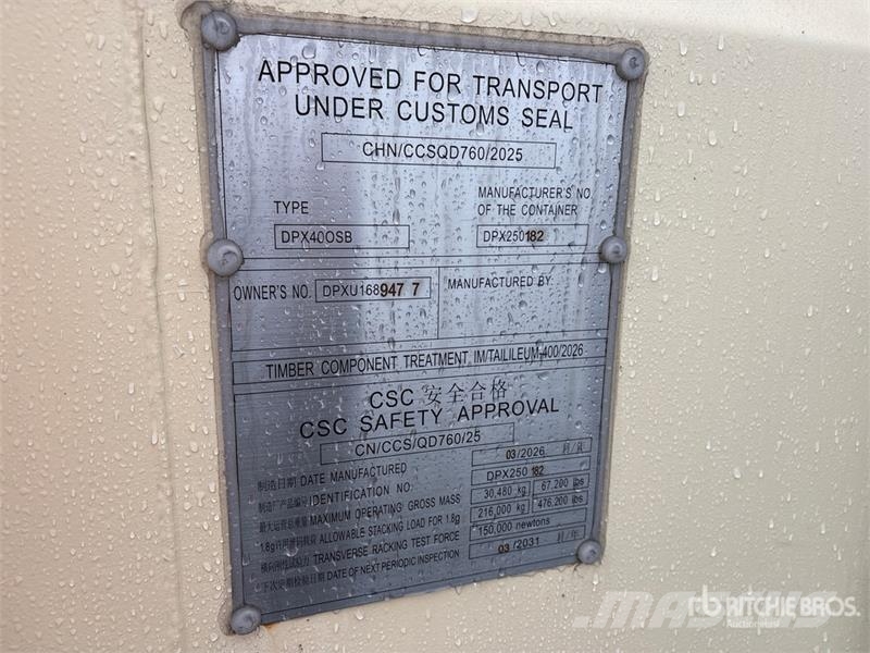 40 ft High Cube Multi-Door Storage Container Kontenery magazynowe