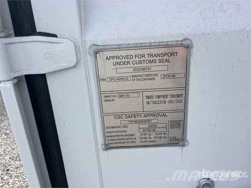 40 ft High Cube Multi-Door Storage Container Soojakud