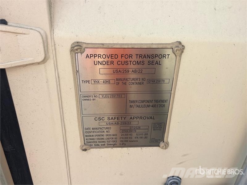 40 ft High Cube Multi-Door Storage Container 儲存用貨櫃