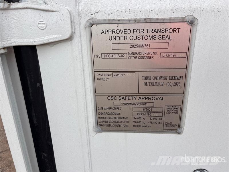 40 ft High Cube Multi-Door Storage Container 貯蔵