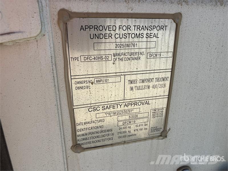40 ft High Cube Multi-Door Storage Container (Unus Storage containers