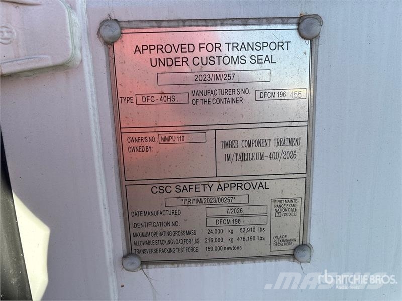 40 ft High Cube Multi-Door Storage Container Soojakud