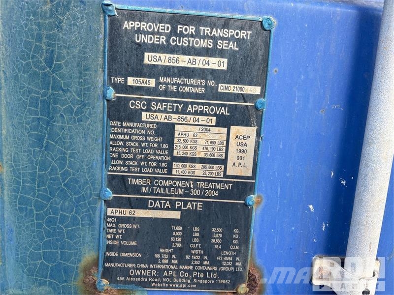 40 ft High Cube Storage Container Container αποθήκευσης
