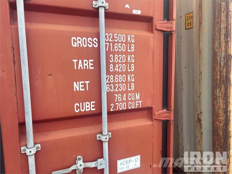  40 ft High Cube Storage Container Uzglabāšanas konteineri