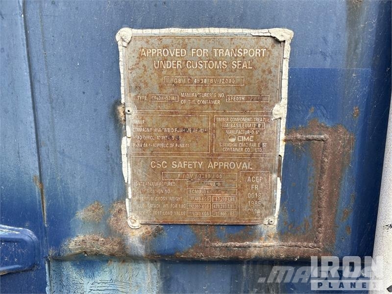 40 ft High Cube Storage Container Container αποθήκευσης