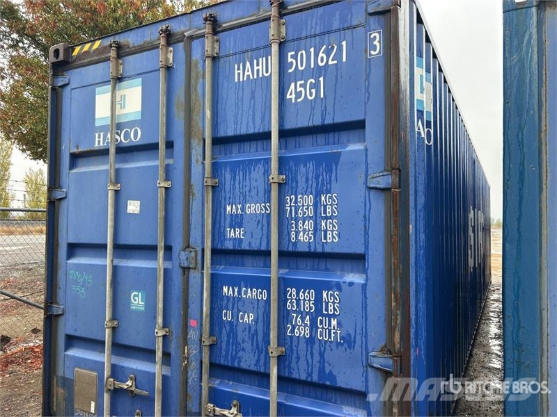 40 ft High Cube Storage Container Uzglabāšanas konteineri