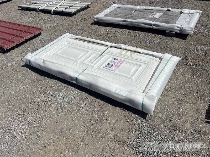  6.89 ft x 3.38 ft White Steel Security Door (Unuse Seilwinden, Bauaufzüge und Lastenaufzüge