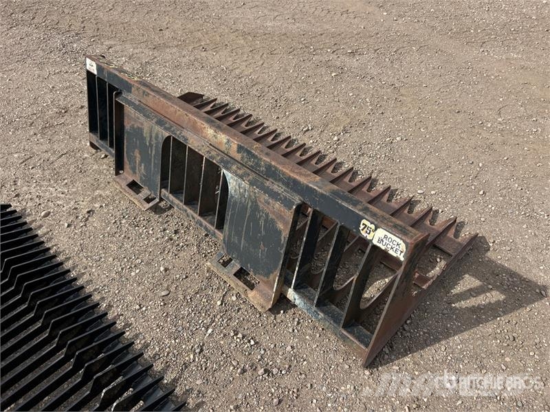 75 in Rock Skid Steer Bucket Baldes