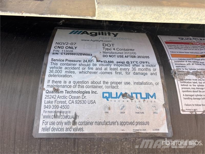 Agility NGV2-07 Stainless Steel CNG Tank Tanques de combustível e aditivos
