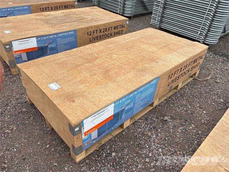  AGR-LS1228 28 ft x 12 ft Metal Livestock Shelter ( ماكينات وملحقات مواش أخرى
