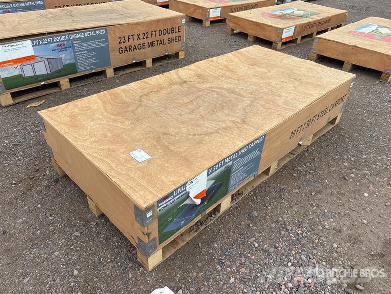  AGR-MC2030 20 ft x 30 ft Steel Carport (Unused) 钢架建筑