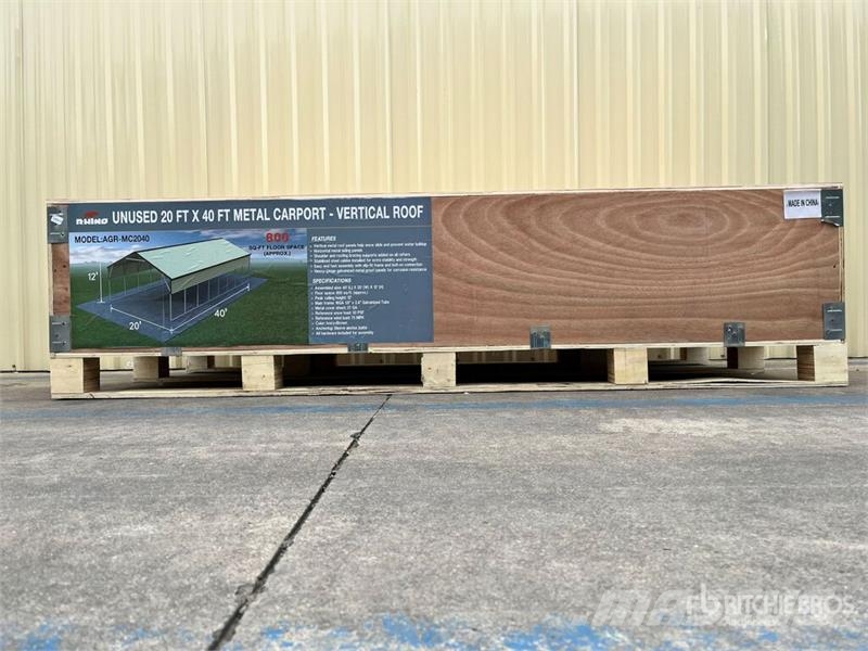 AGR-MC2040 20 ft x 40 ft Steel Carport (Unused) Stahlrahmenaufbauten