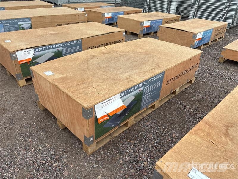  AGR-MC2040 20 ft x 40 ft Steel Carport (Unused) Tērauda karkasa ēkas