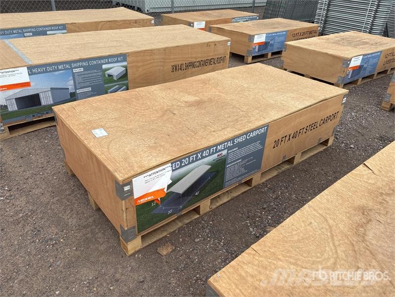 AGR-MC2040 20 ft x 40 ft Steel Carport (Unused) Tērauda karkasa ēkas