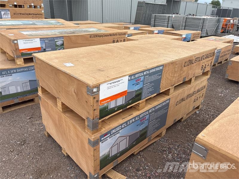 AGR-MS2642 26 ft x 42 ft Metal Garage Storage Buil Tērauda karkasa ēkas