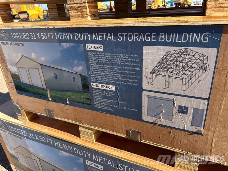 AGR-MS3150 31 ft x 50 ft Metal Storage Building (U Stahlrahmenaufbauten