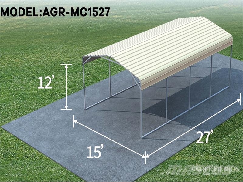  Agriquip AGR-MC1527 15 ft x 27 ft Steel Carport (U Jeklene gradbene konstrukcije