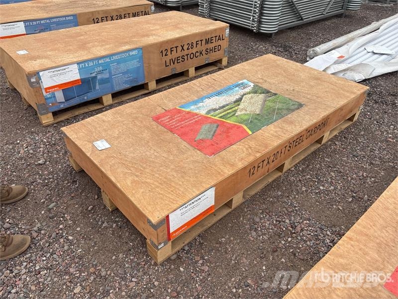 Agriquip CP1220 12 ft x 20 ft Carport (Unused) Tērauda karkasa ēkas