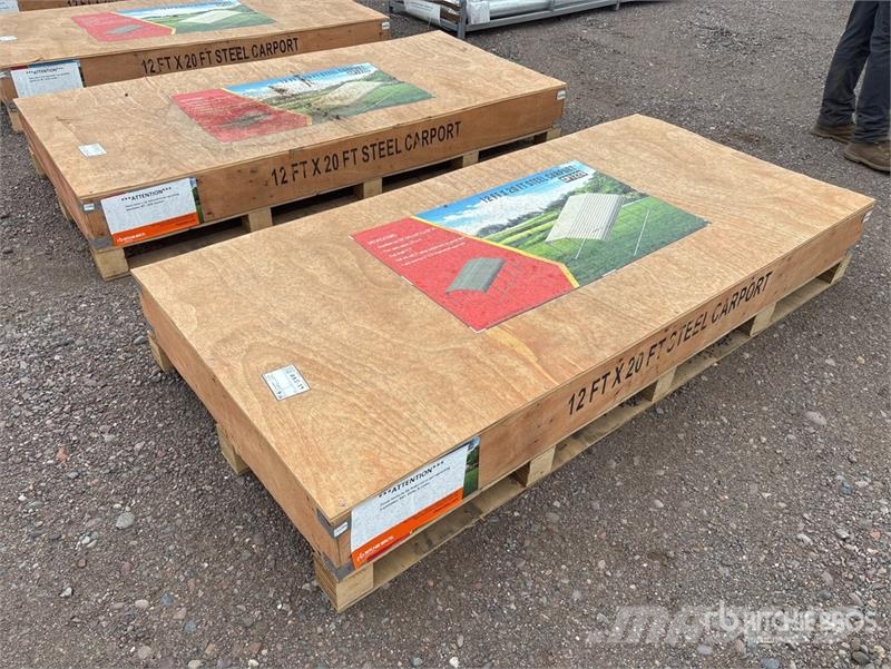 Agriquip CP1220 12 ft x 20 ft Carport (Unused) Tērauda karkasa ēkas