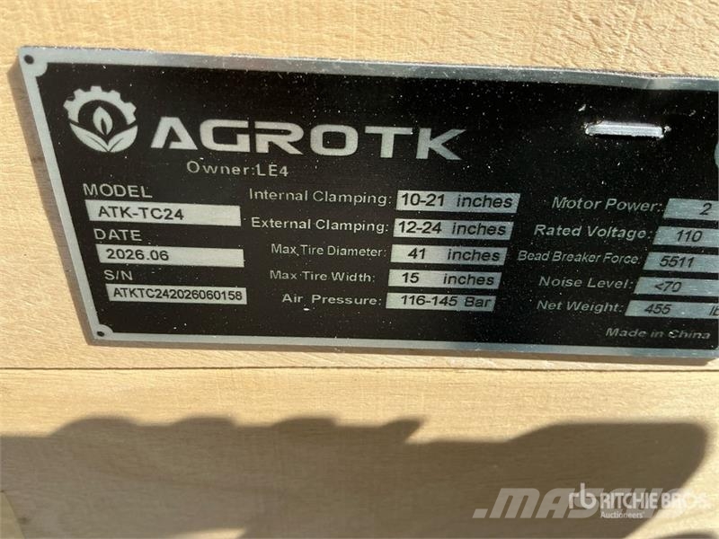 AGT ATK-TC24 Tire Changer (Unused) Bouw - Overige