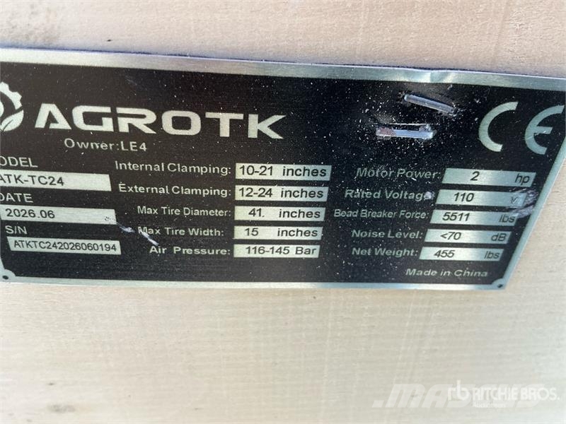 AGT ATK-TC24 Tire Changer (Unused) Bouw - Overige