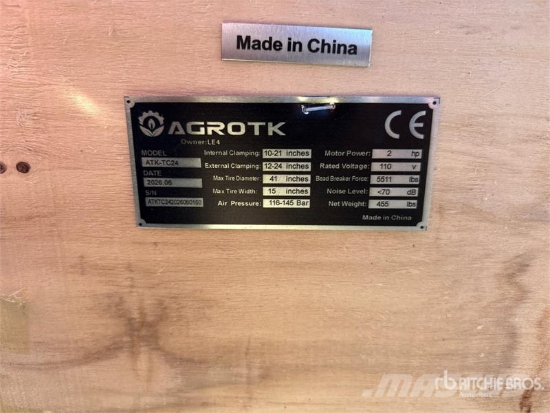 AGT ATK-TC24 Tire Changer (Unused) Construction - Others