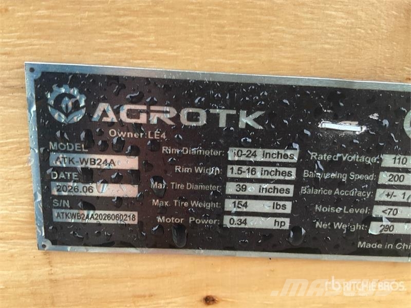 AGT ATK-WB24A Wheel Balancer (Unused) Andre komponenter